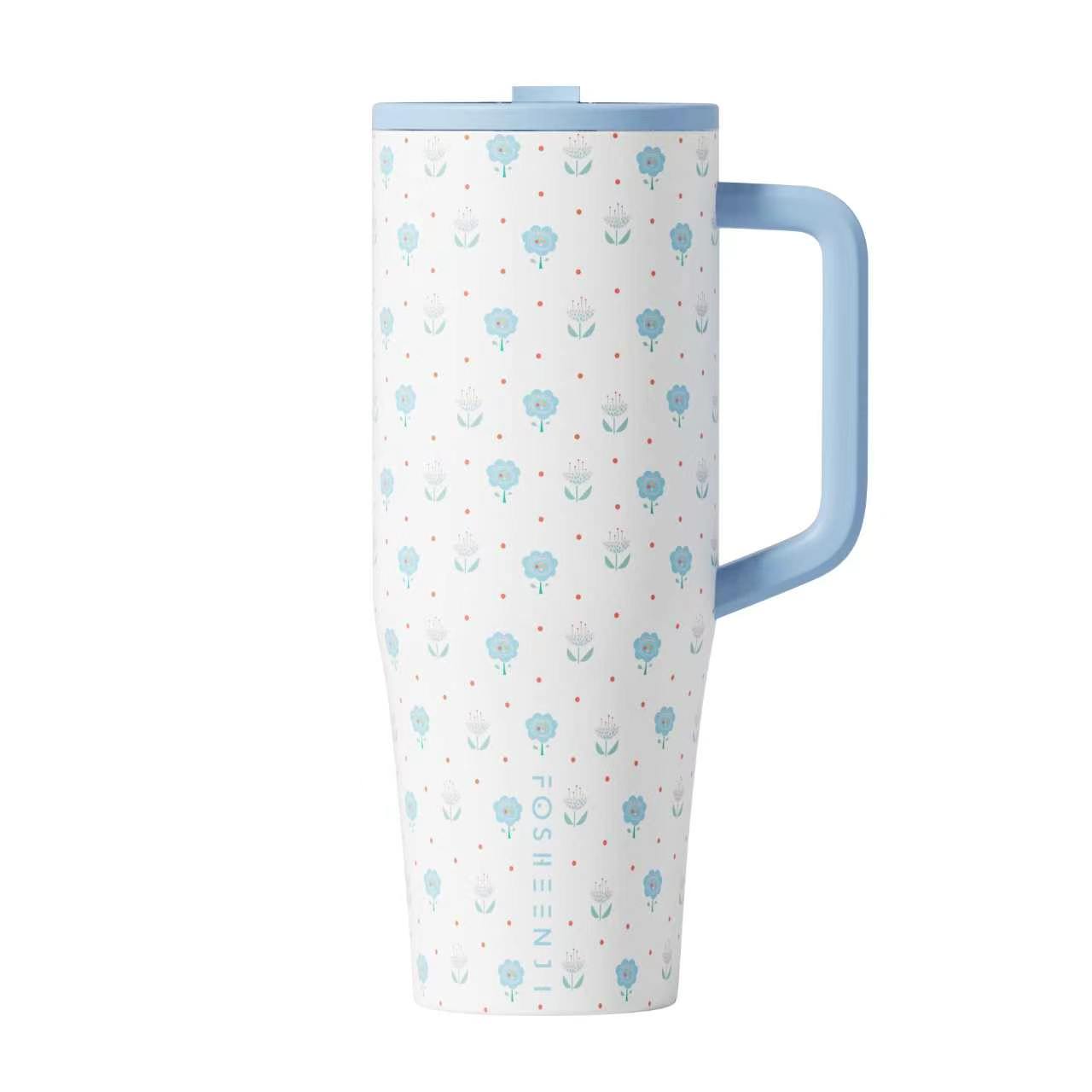 Floral pattern tumbler